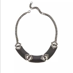 ALEXIS BITTAR Black Lucite Chevron Necklace